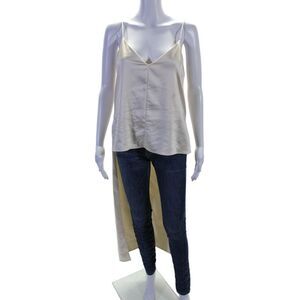 Obando Collective Womens Cream High Low Tank Top Off-White Size 4 15336732